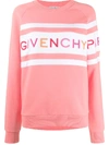 Givenchy Embroidered Logo Sweatshirt In Pink