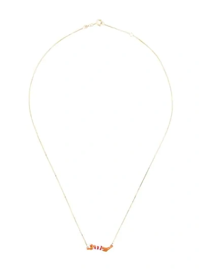 Aliita 9kt Yellow Gold Nadadora Necklace In Metallic