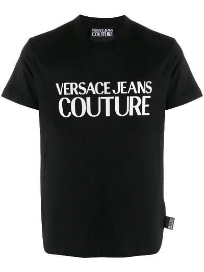 Versace Jeans Couture Logo Print Crew Neck T-shirt In Black