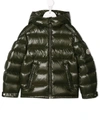 Moncler Kids' 羽绒夹克 In Green