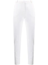 Pinko Tailored Trousers Belt Loops And Pockets In White