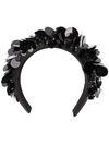 Prada Haarband Mit Pailletten In Black