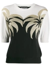 BOUTIQUE MOSCHINO PALM TREE KNITTED TOP