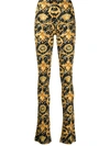 VERSACE BAROCCO SIGNATURE PRINT FLARED TROUSERS