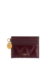 Givenchy Quilted Card Holder In Red