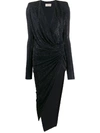 ALEXANDRE VAUTHIER STUDDED ASYMMETRIC-HEM DRESS