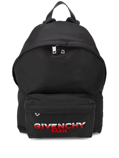 Givenchy Logo Patch Backpack In Black