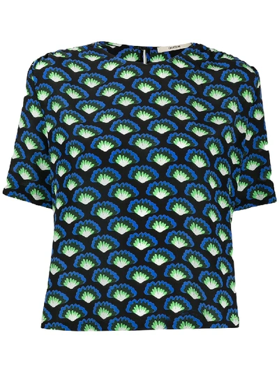 Odeeh All Over Print Blouse In Blue
