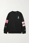 ADIDAS ORIGINALS BY ALEXANDER WANG FLEX2CLUB OVERSIZED APPLIQUÉD COTTON-JERSEY SWEATSHIRT