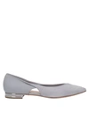 Casadei Ballet Flats In Light Grey