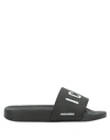 Dsquared2 10mm Icon Rubber Slides In Black