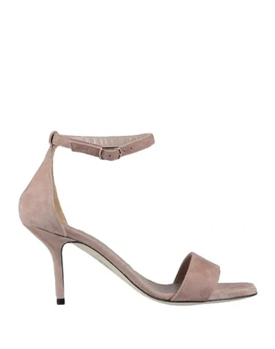 Cheville Sandals In Pale Pink