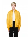 Y's Yellow Silk Printed Bomber Jacket In Yellow