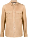 AJMONE Suede Leather Shirt