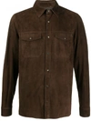 AJMONE Suede Leather Shirt