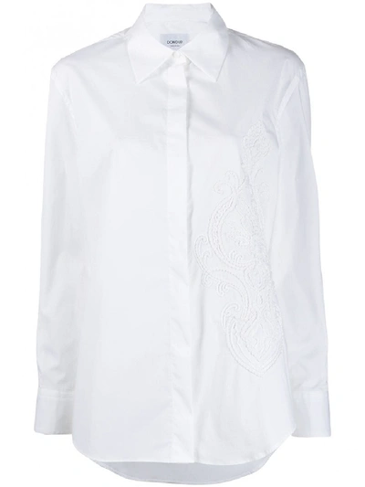 Dondup Paisley-embroidered Shirt In White