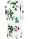 DOLCE & GABBANA ROSE PRINT SHIFT DRESS