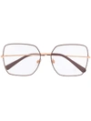 Dolce & Gabbana Square Frame Glasses In Gold