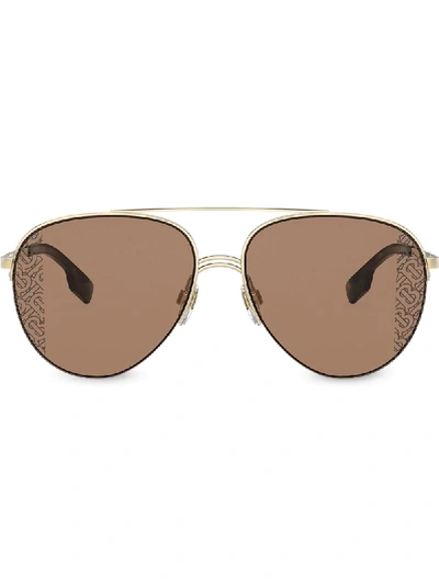 Burberry Eyewear Burberry Be3113 Light Gold Sunglasses