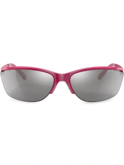 Michael Kors Playa Rectangular Frame Sunglasses In Pink