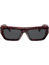 Alain Mikli Armitage Rectangular-frame Sunglasses In Grey