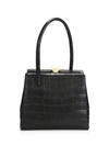 LITTLE LIFFNER Madame Croc-Embossed Leather Top Handle Bag