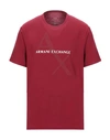 Armani Exchange T-shirt In Brick Red