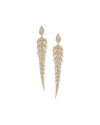 Stephen Webster Rose Gold And Pavé Diamond Magnipheasant Drop Earrings