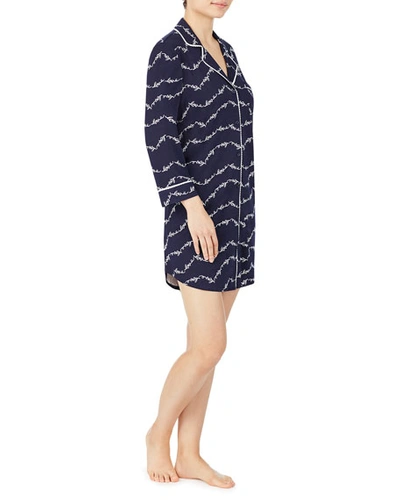 Kate Spade Love Script Sleepshirt In Blue