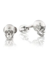 Fils Unique Poor Yorick Skull Sterling Silver Cufflinks In Silver