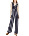 ALMOST FAMOUS JUNIORS' RUFFLED OPEN-BACK JUMPSUIT