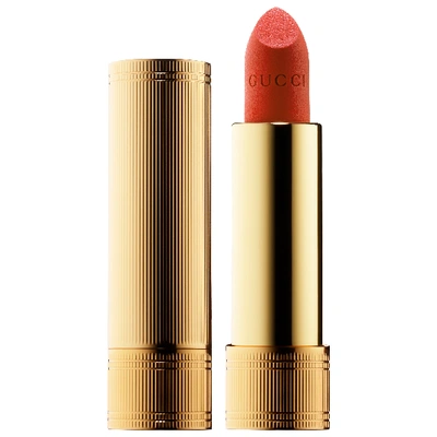 GUCCI VELVET MATTE LIPSTICK 302 AGATHA ORANGE 0.12 OZ/ 3.5 G,P453273