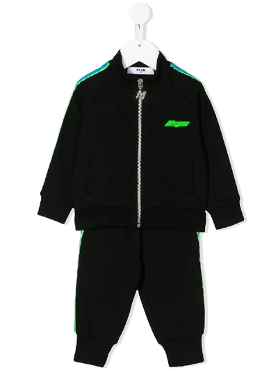 Msgm Babies' Tracksuit Set In Black