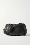 THE VOLON GABI LEATHER SHOULDER BAG