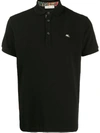 Etro Logo Embroidered Polo Shirt In Black