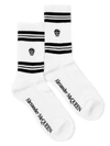 ALEXANDER MCQUEEN ALEXANDER MCQUEEN STRIPE SKULL MOTIF SOCKS