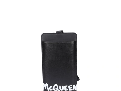 Alexander Mcqueen Mcqueen Graffiti Phone Case In Black