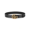 GUCCI GG BLACK GRAINED LEATHER BELT,3156350