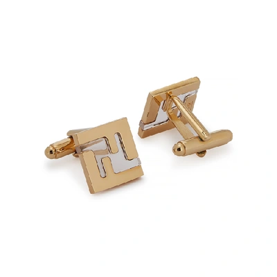 Fendi Ff Gold-tone Cufflinks