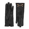 GUCCI BLACK CASHMERE-LINED LEATHER GLOVES,3171179
