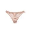 FLEUR OF ENGLAND SIGNATURE BLUSH SILK-BLEND THONG,3059052