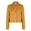 LOEWE CAMEL SHEARLING-LINED LEATHER JACKET,3733084