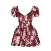 LOVESHACKFANCY HANSEL FLORAL-PRINT TAFFETA MINI DRESS,3717179