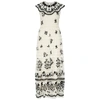 RED VALENTINO IVORY FLORAL-EMBROIDERED TULLE MAXI DRESS,3724990