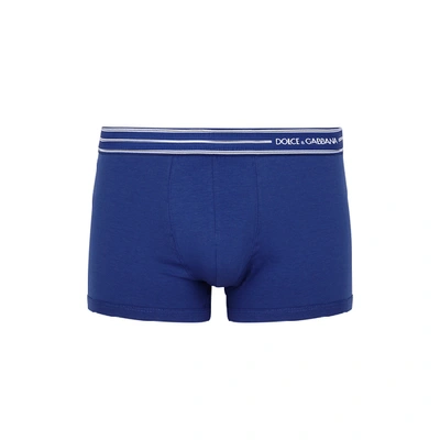 Dolce & Gabbana Blue Stretch-cotton Boxer Briefs