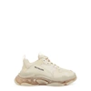 Balenciaga Triple S Clear Sole Sneakers In Off White