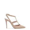 Valentino Light Pink Rockstud High Heels In Nude