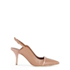MALONE SOULIERS MARION 70 CAMEL LEATHER PUMPS,3723431