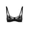 FLEUR OF ENGLAND SIGNATURE BLACK LACE BALCONY BRA,3059138