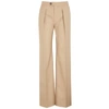 CHLOÉ CAMEL WOOL-BLEND TROUSERS,3125249